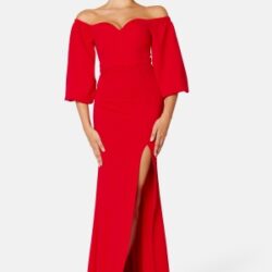 Bubbleroom Occasion Oprah Off Shoulder Gown Red 36