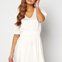 BUBBLEROOM Mayra Puff Sleeve Dress White 36